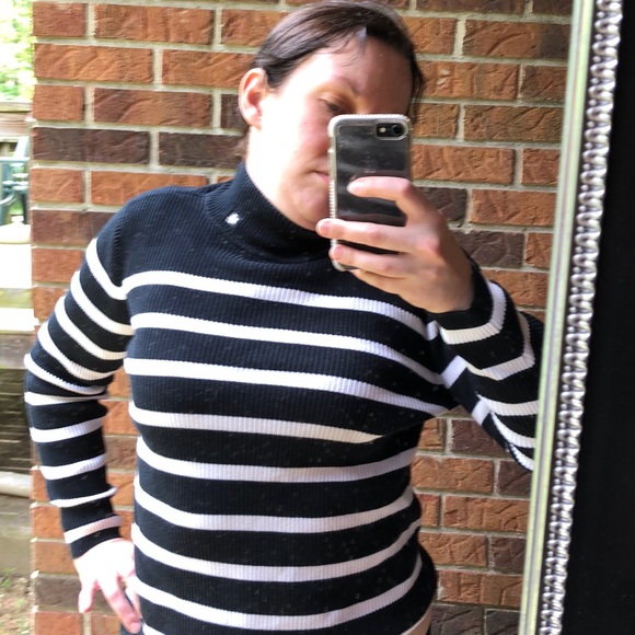 ralph lauren striped turtleneck